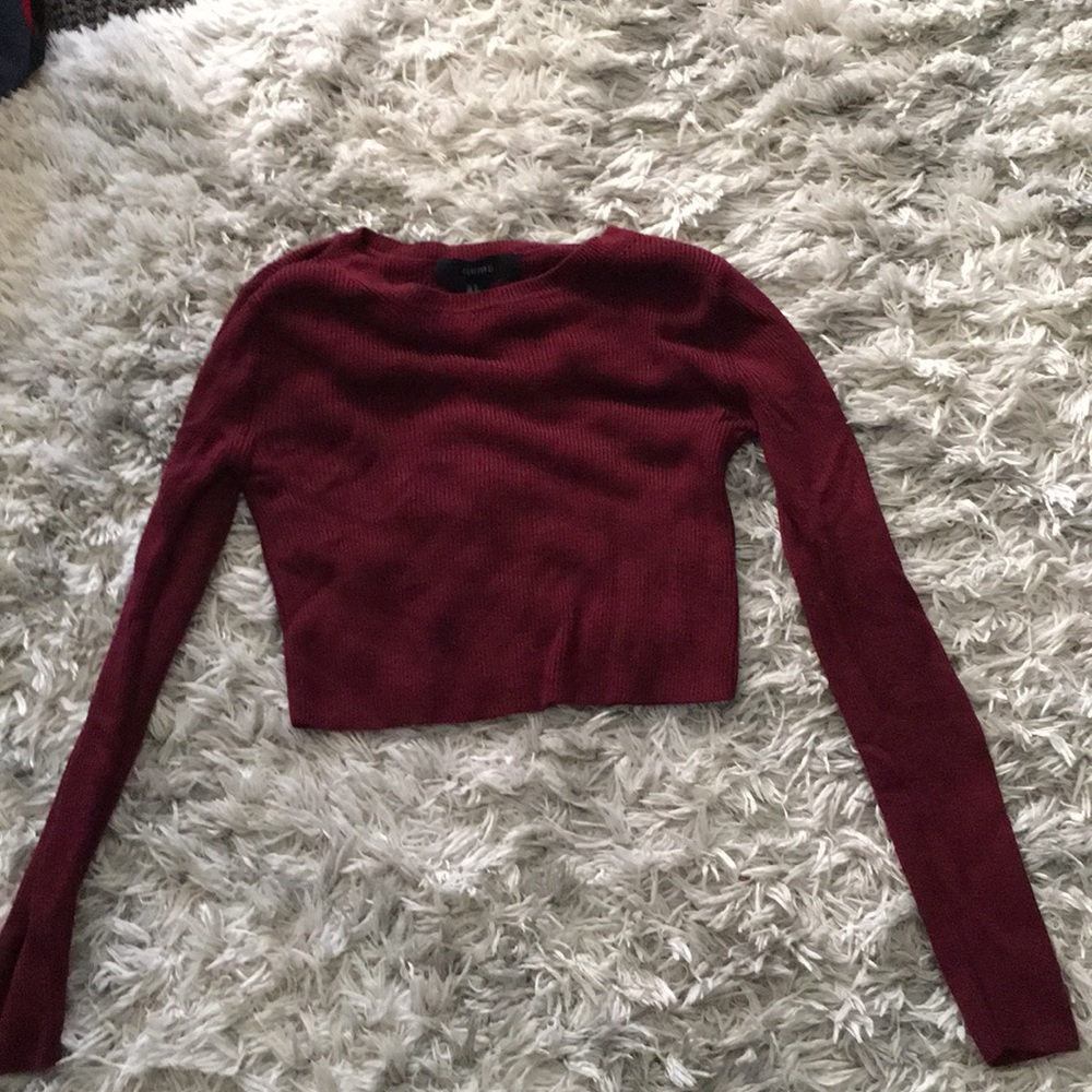Long sleeve crop sweater